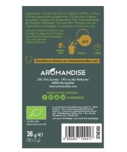 Thé Sencha Gingembre BIO, 18&nbsp;sachets